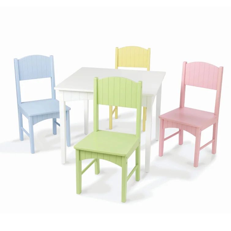 Nantucket Kids 5 Piece Square Play / Activity Table and Chair Set | Wayfair North America