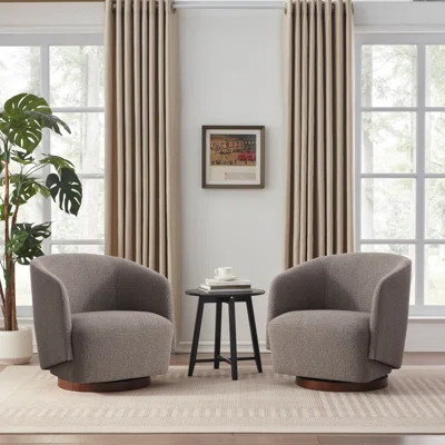 Caysey Boucle Upholstered Swivel Accent Chair(Set Of 2) | Wayfair North America