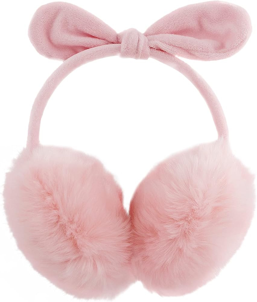 POXIMI Women Winter Earmuffs Girl Ski Adjustable Ear Covers for Cute Bow Ear Warmer Outdoor Earmu... | Amazon (US)
