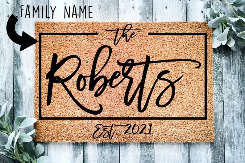 Housewarming Gift | Wedding Gift | Custom Doormat | Personalized Doormat | Closing Gift | Welcome... | Etsy (US)