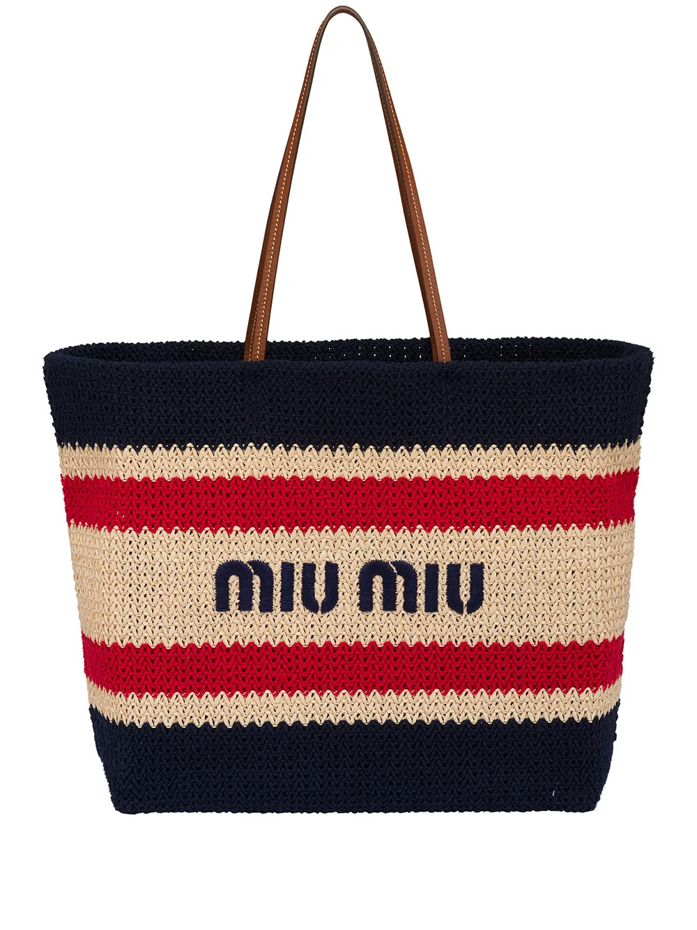 Miu Miu logo-print Tote Bag | Neutrals | FARFETCH | Farfetch Global