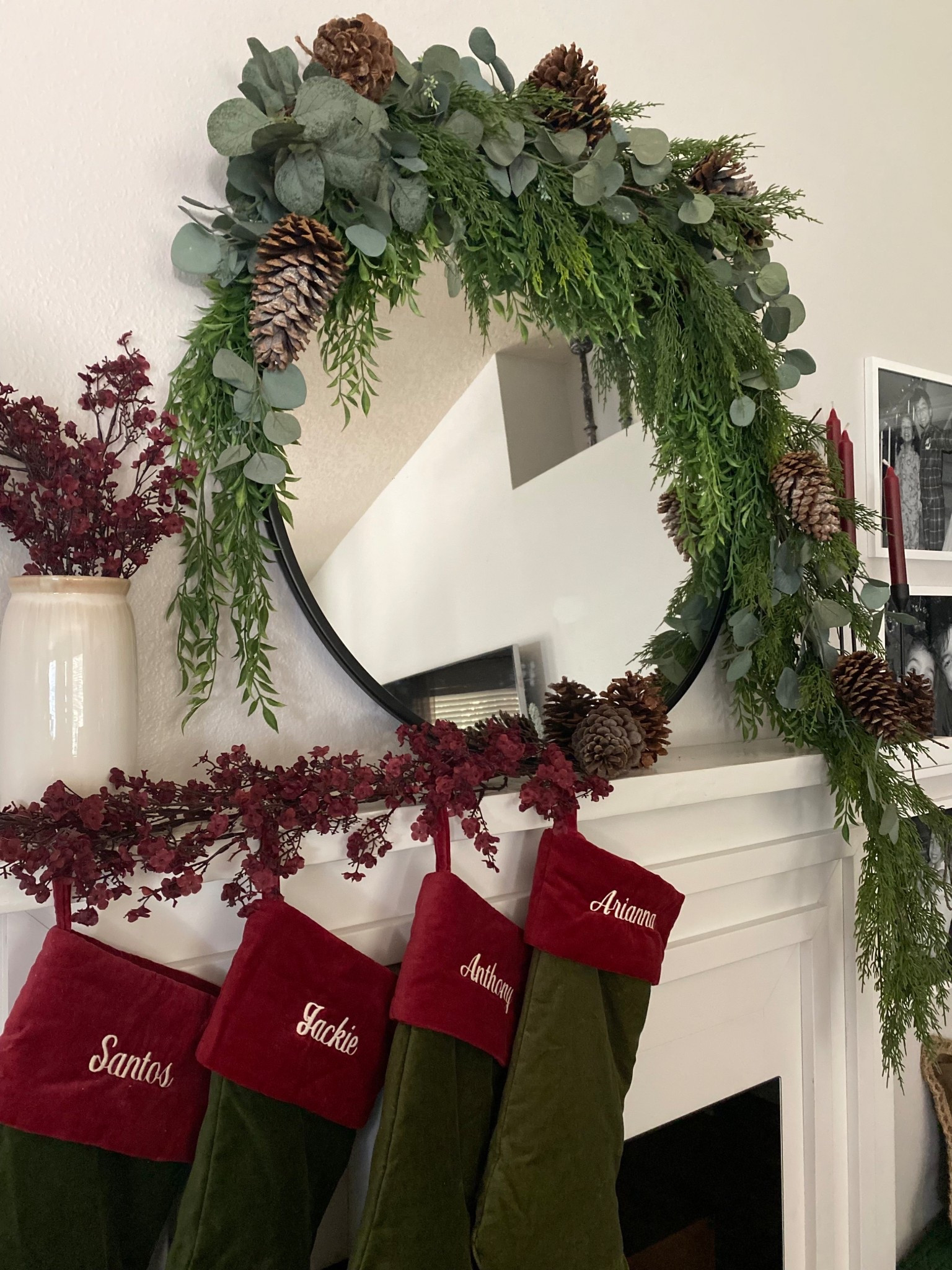 Traditional Christmas 🎄 Stockings. Garland  

#LTKHome #LTKHoliday #LTKSeasonal