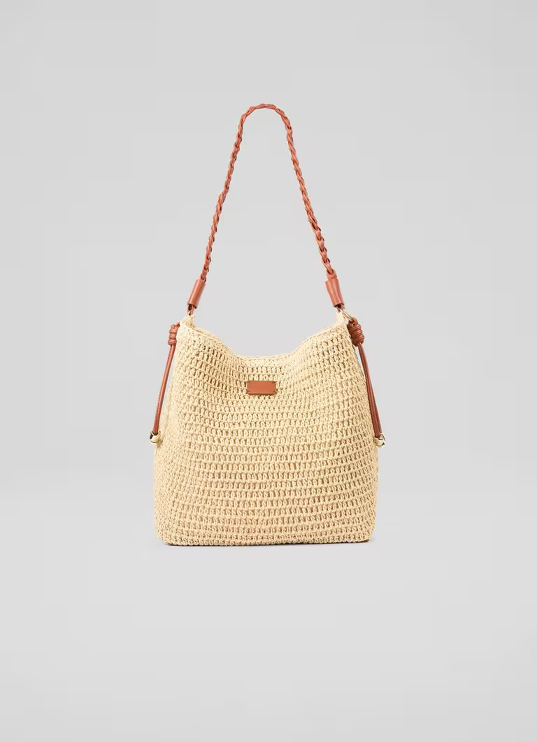 Celeste Natural & Tan  Braided  Tote Bag | L.K. Bennett (UK)