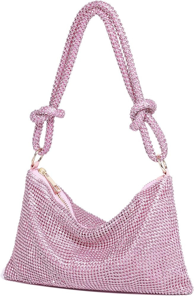 YUWITA Rhinestone Purse for Women Evening Bag Glitter Sparkly Mini Handbags | Amazon (US)