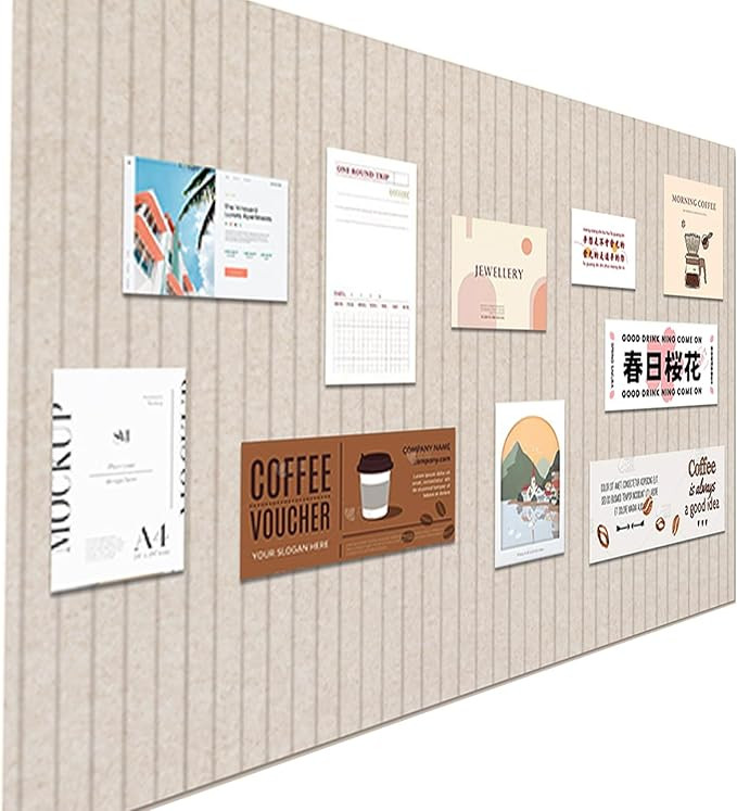 Large Felt Wall Tiles Cork Boards for Office Cubicle, 47"x35" Felt Bulletin Board Tiles Pin Board... | Amazon (US)