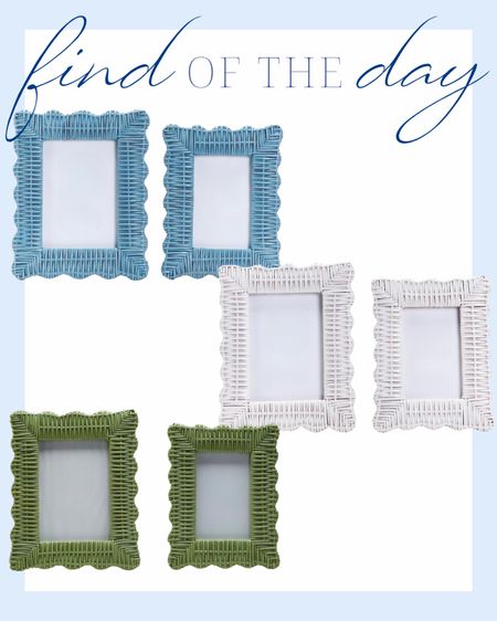 find of the day | rattan picture frames | living room | bedroom | home decor | home refresh | bedding | nursery | Amazon finds | Amazon home | Amazon favorites | classic home | traditional home | blue and white | furniture | spring decor | coffee table | southern home | coastal home | grandmillennial home | scalloped | woven | rattan | classic style | preppy style | grandmillennial decor | blue and white decor | classic home decor | traditional home | bedroom decor | bedroom furniture | white dresser | blue chair | brass lamp | floor mirror | euro pillow | white bed | linen duvet | brown side table | blue and white rug | gold mirror

#LTKHome