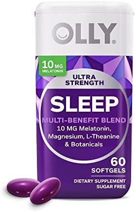 Amazon.com: OLLY Ultra Strength Sleep Softgels, 10mg Melatonin, L-Theanine, Chamomile, Magnesium,... | Amazon (US)