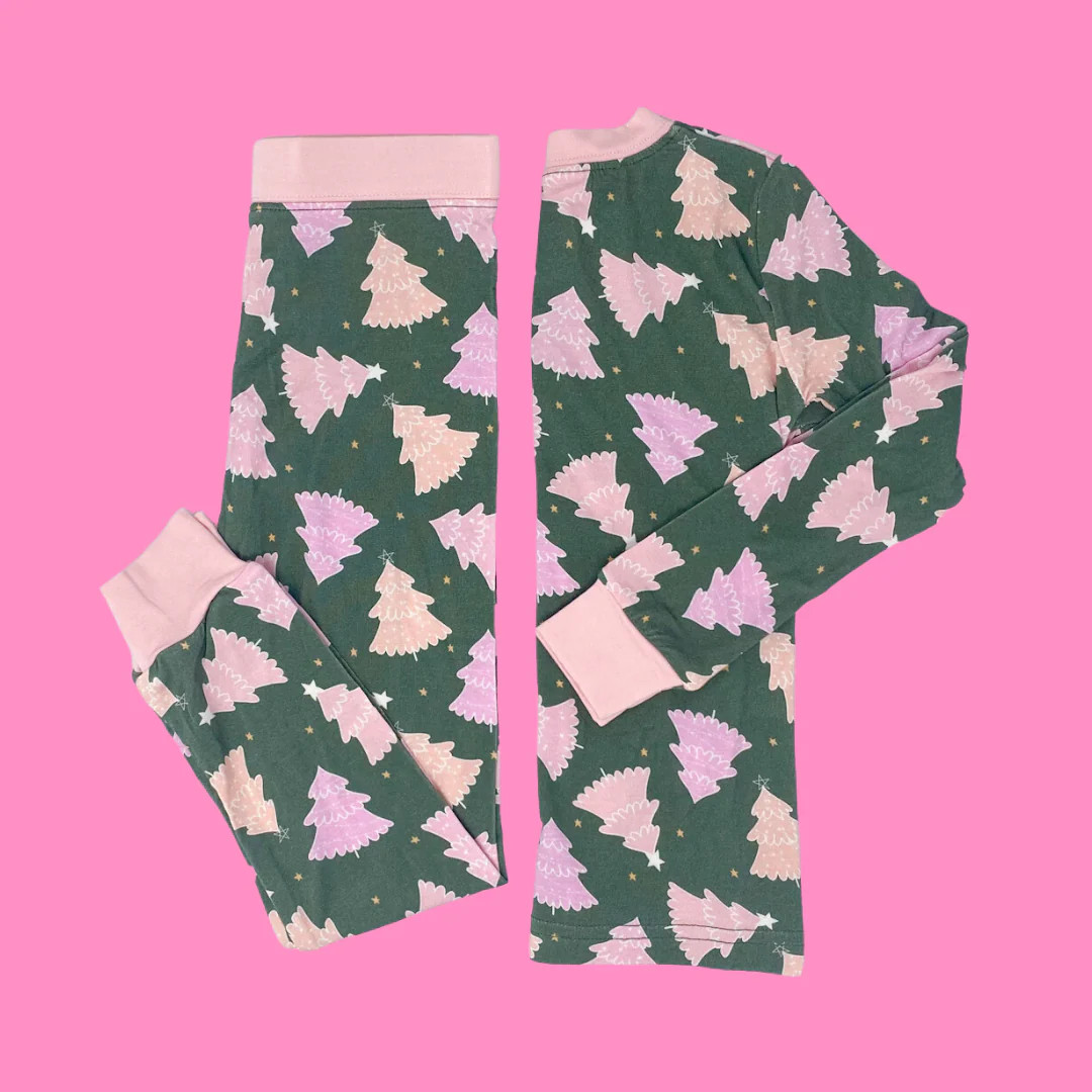 Pink Tree PJ Set | Poppy Kids Co