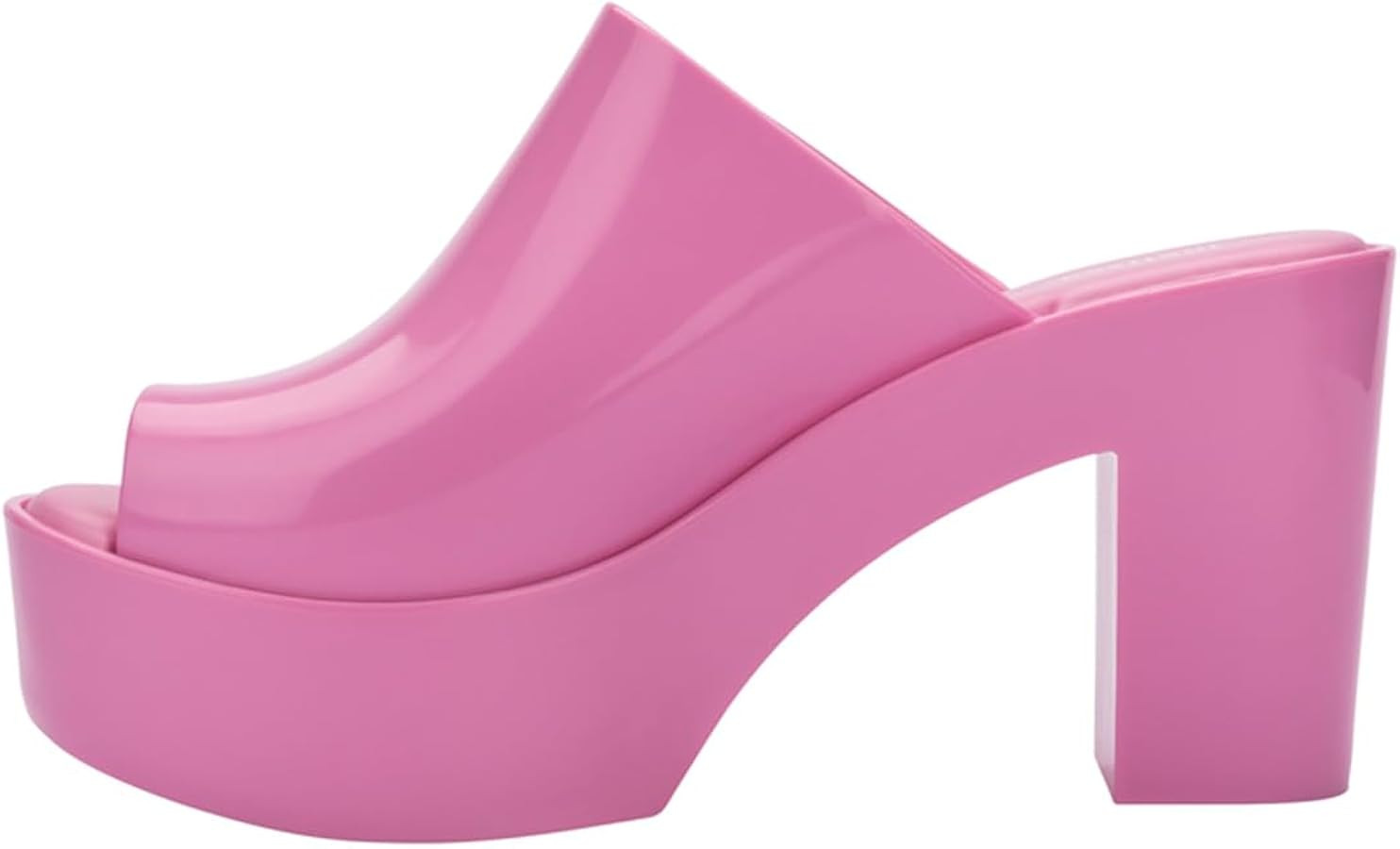 Melissa Mule Slip-On Jelly Heels for Women - Open-Toed, Stylish Heeled Clog, Comfortable Chunky S... | Amazon (US)