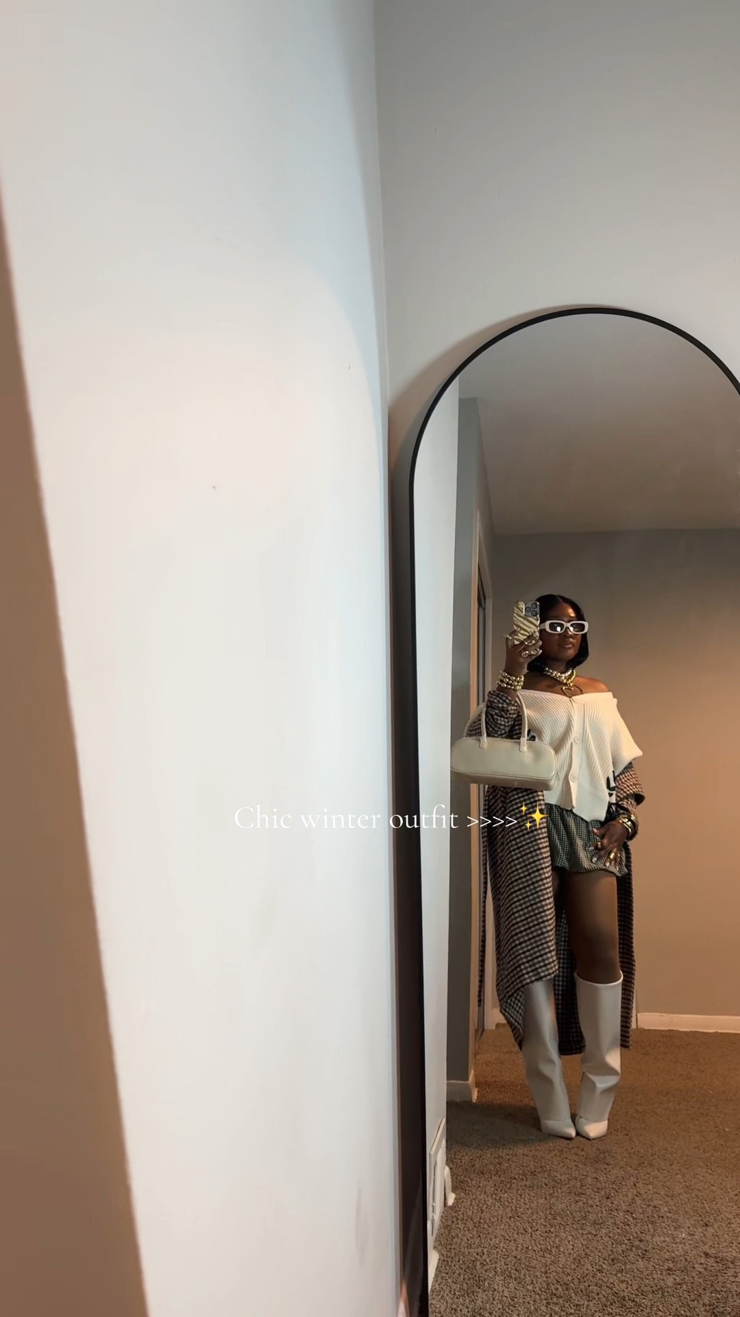 Chic winter outfit inspo ✨💅🏽  coat from fashionnova can’t link it #winteroutfit #boots #winterfashion 

#LTKFindsUnder100 #LTKStyleTip