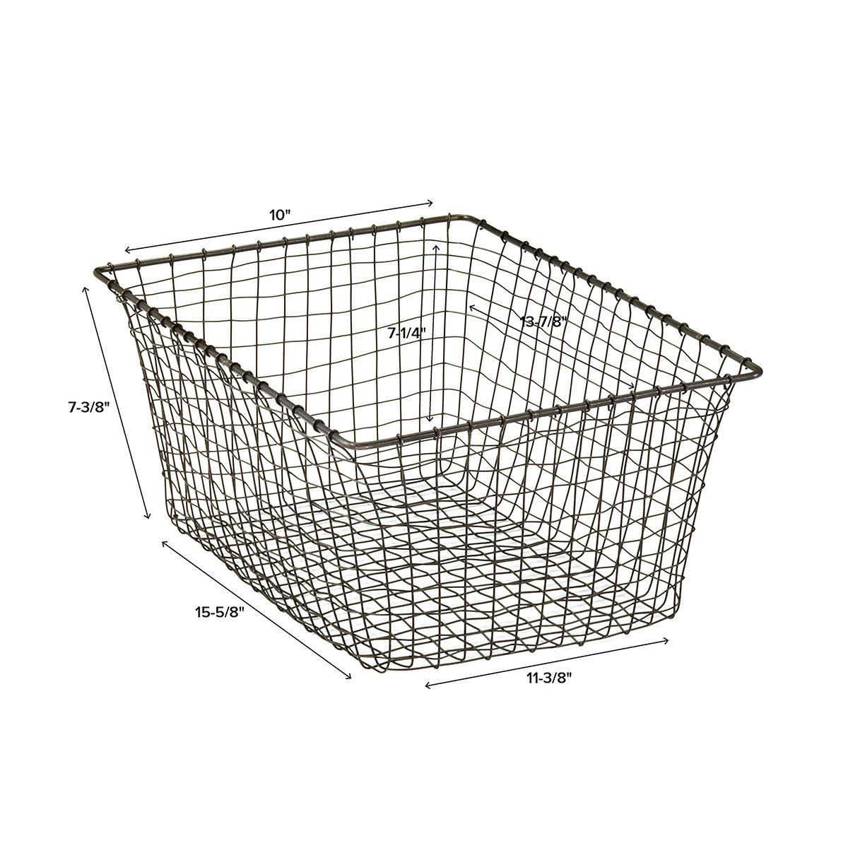 Rustic Marché Steel Wire Storage Baskets | The Container Store