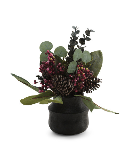 19in Eucalyptus And Berry Arrangement | TJ Maxx