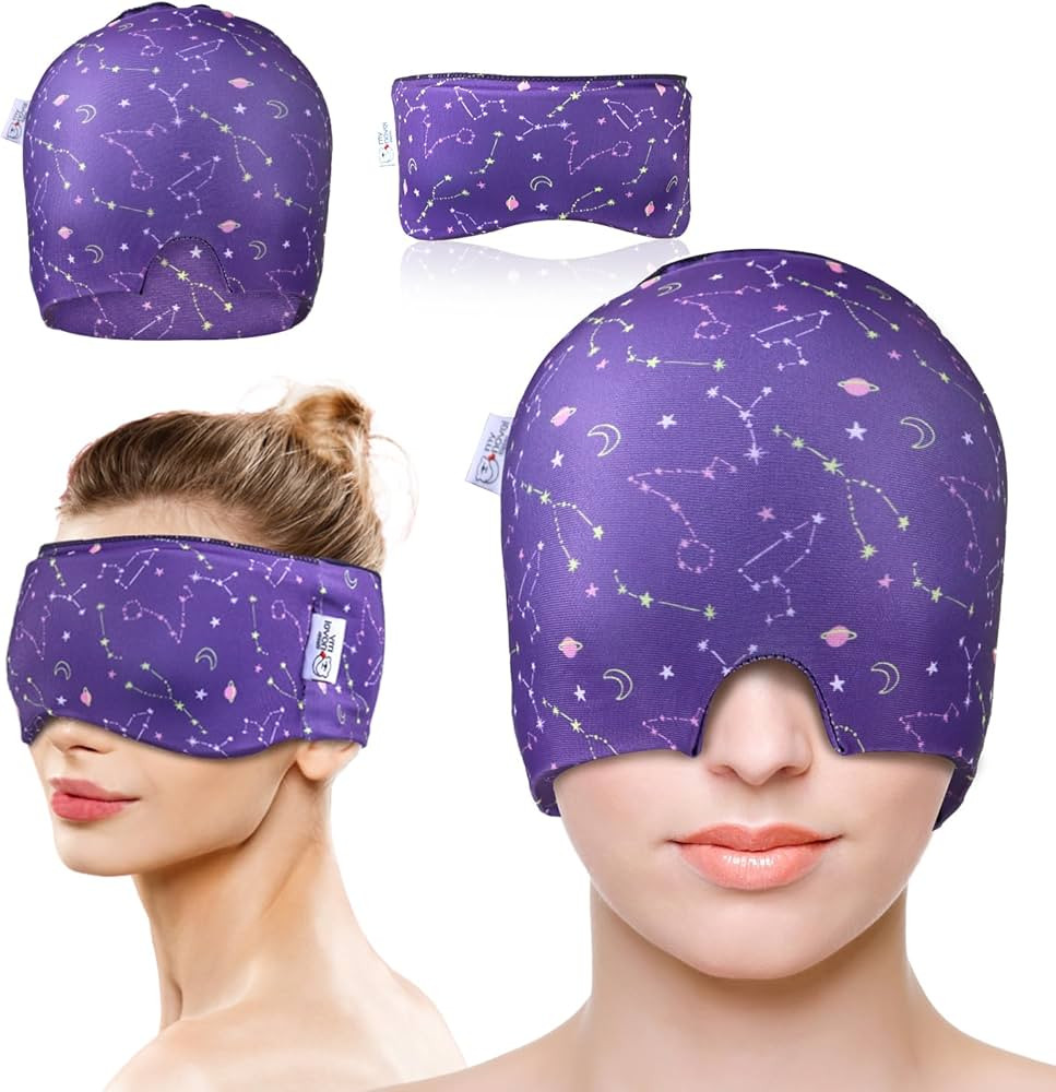 my novel things Migraine Relief Cap, Gel Cooling 2 Pack Set, Headache Relief with Hot/Cold Ice Ca... | Amazon (US)