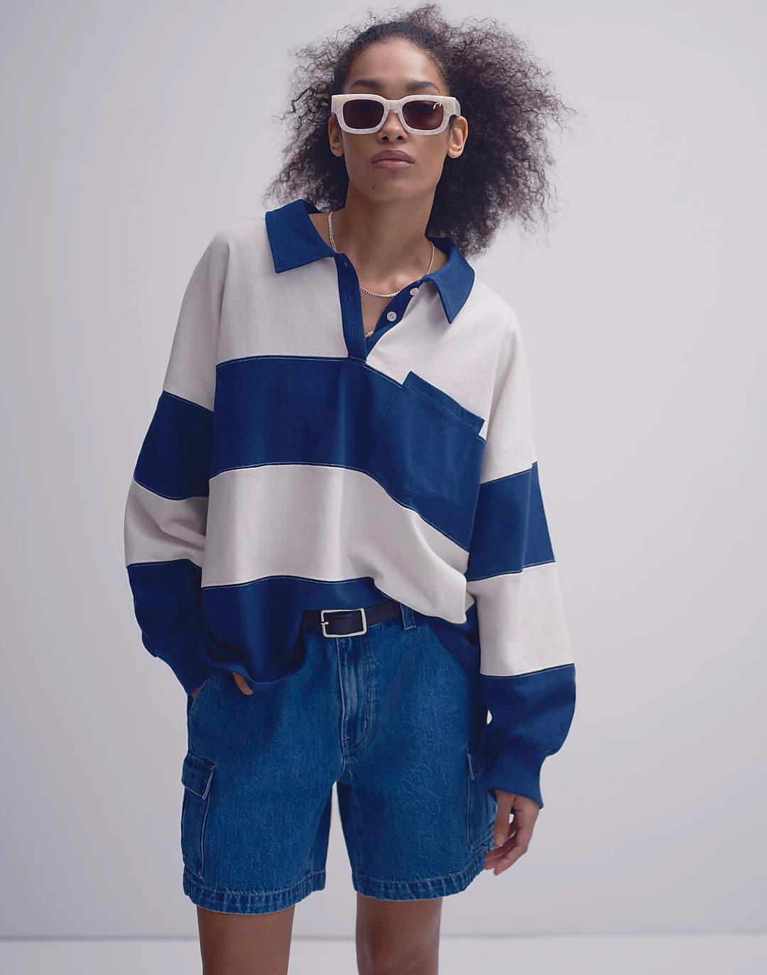 Striped Rugby Polo Shirt | Madewell