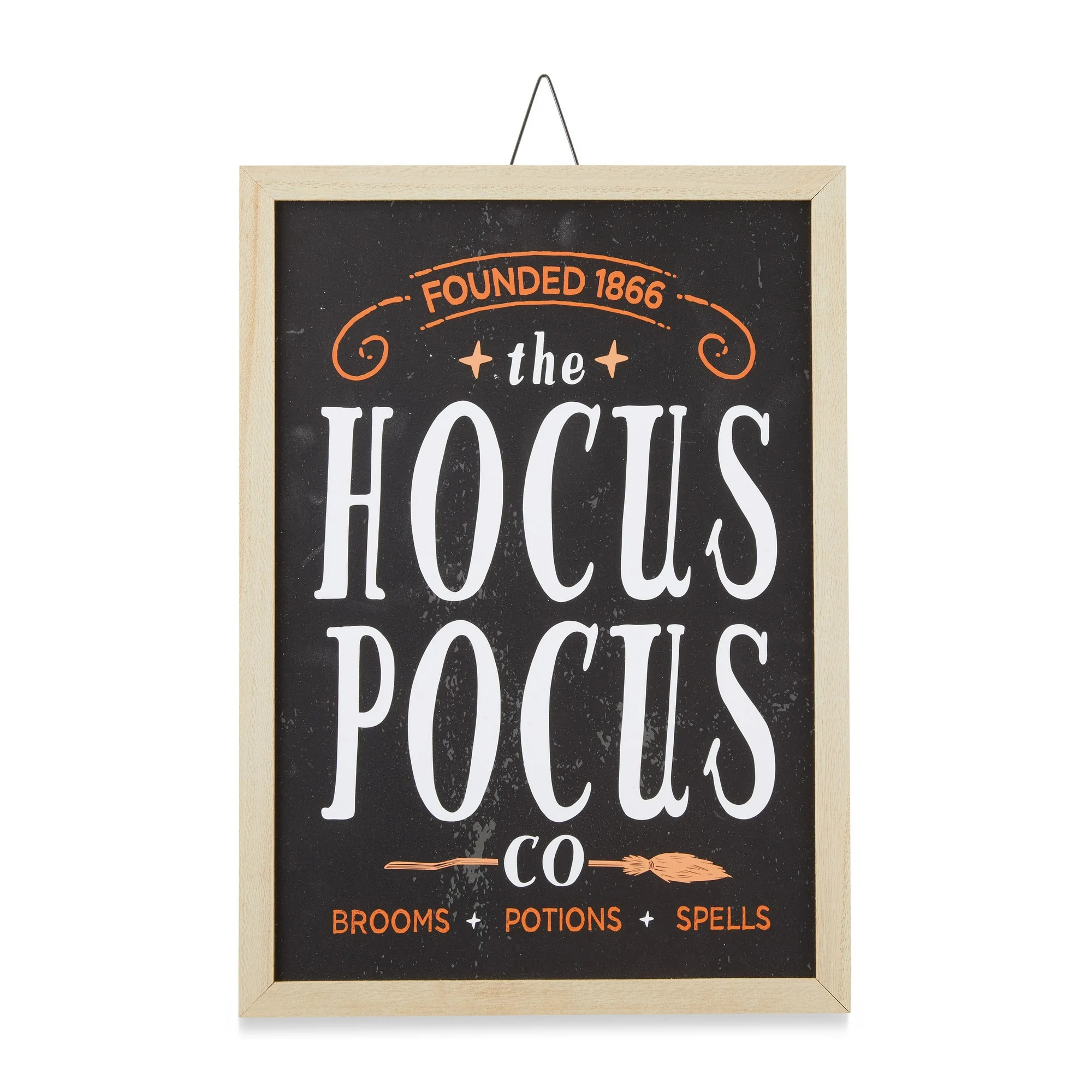 Halloween Hanging Sign Decoration, Hocus Pocus, 10 inch x 14 inch, Way to Celebrate | Walmart (US)