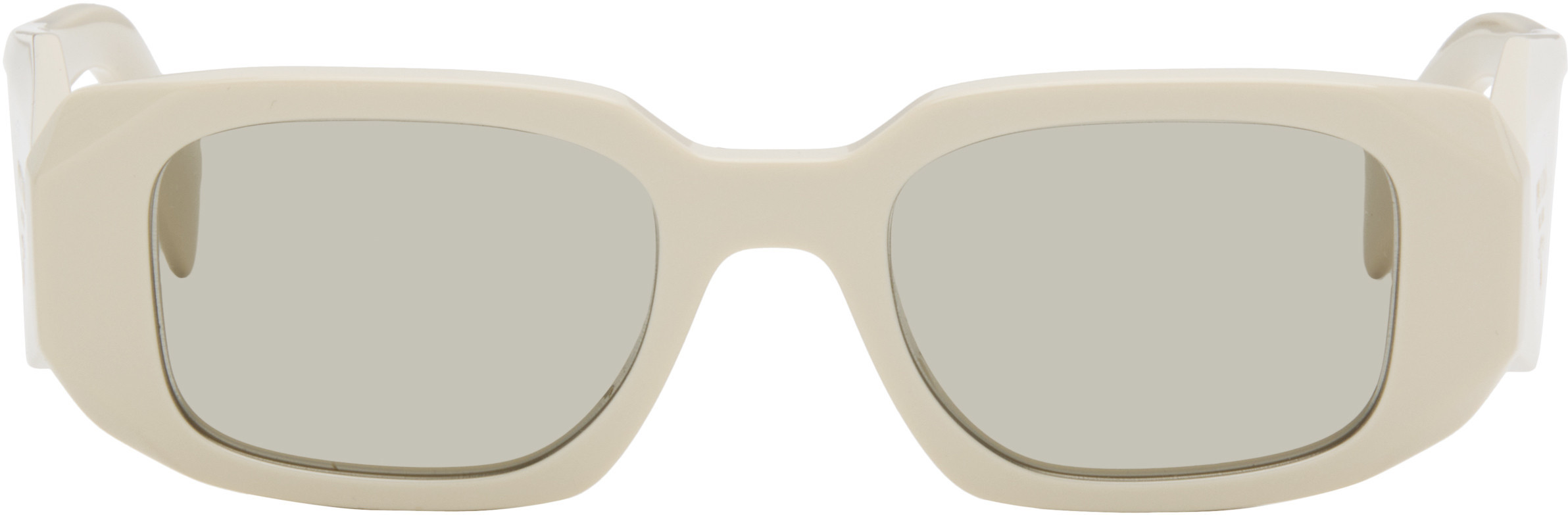 Prada Eyewear Beige 'Prada Symbole' Sunglasses | SSENSE
