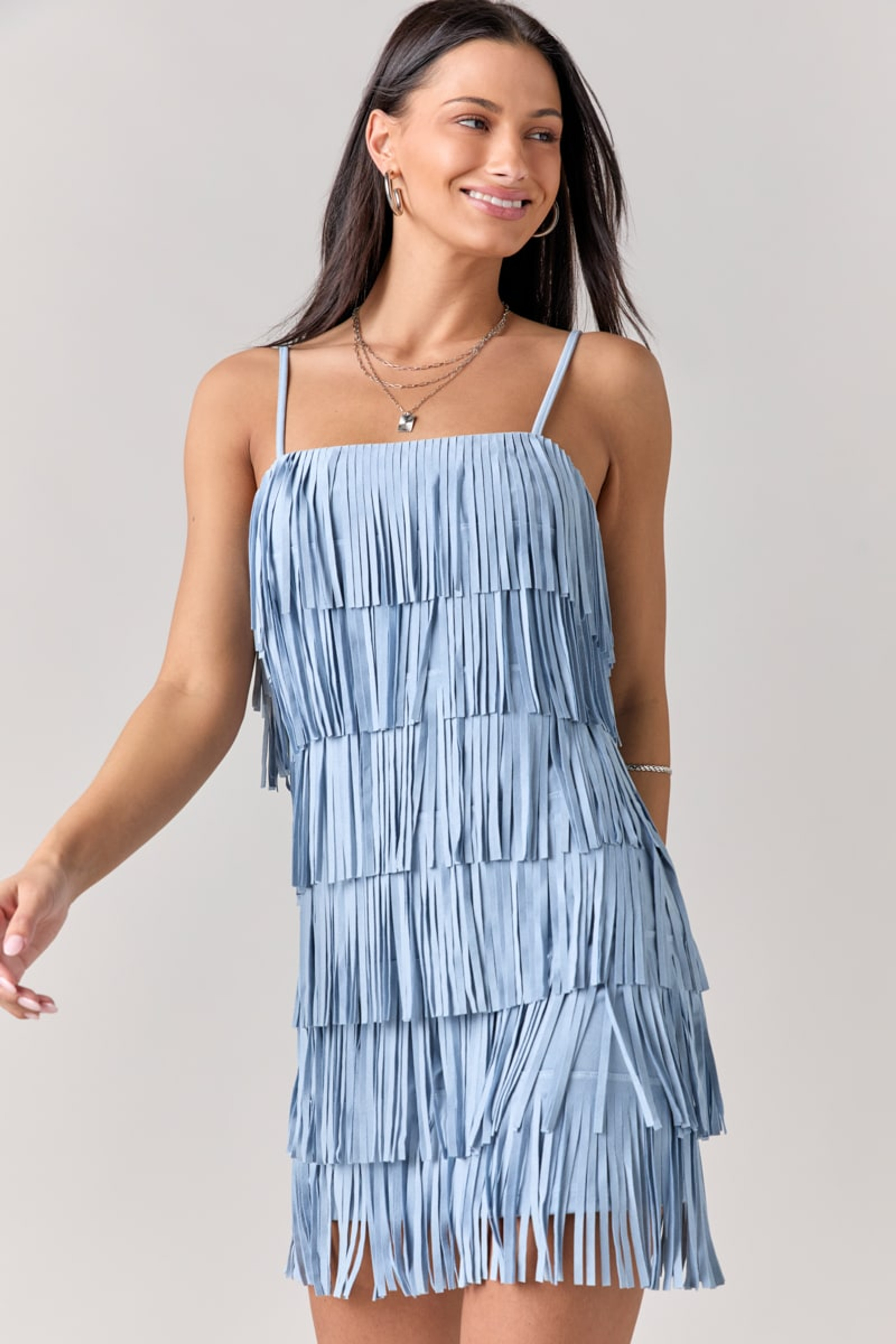 Shannon Faux Suede Tiered Dress | Francesca's