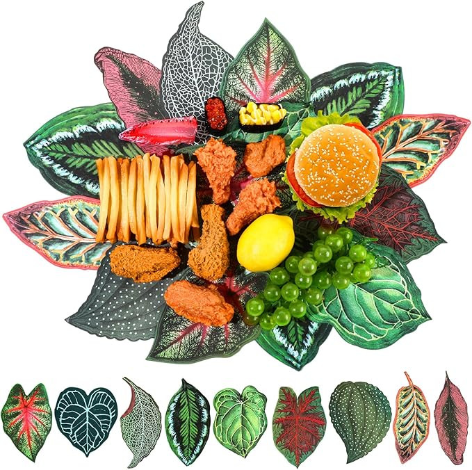 Gersoniel 180 Pcs Parchment Paper Leaves, 8.66 in Charcuterie Board Tropical Parchment Paper Leav... | Amazon (US)
