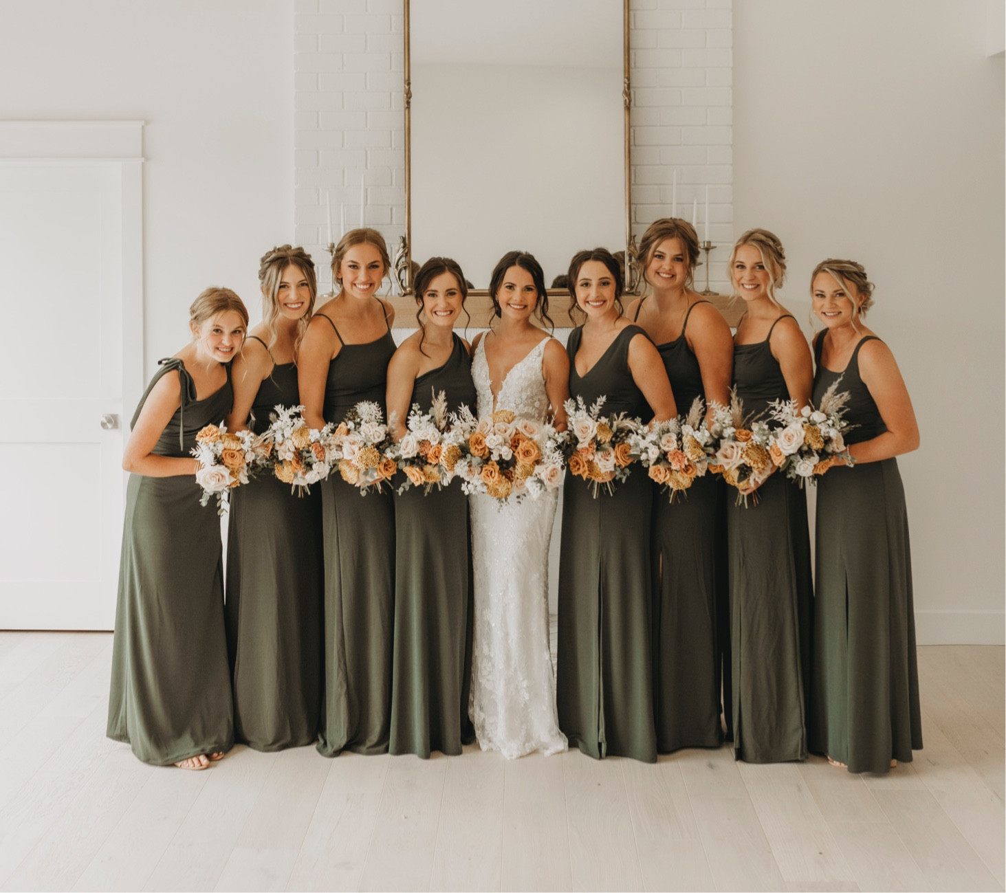 Crepe Birdy Grey Emerald Something Blue With Your Best Crew! Featuring The  Alex Convertible Dress In