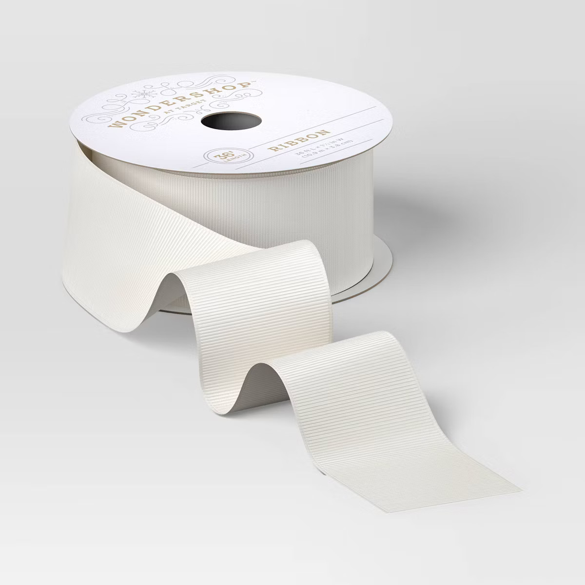 Christmas Modern Heritage Premium Ribbon Ivory Grosgrain - Wondershop™ | Target