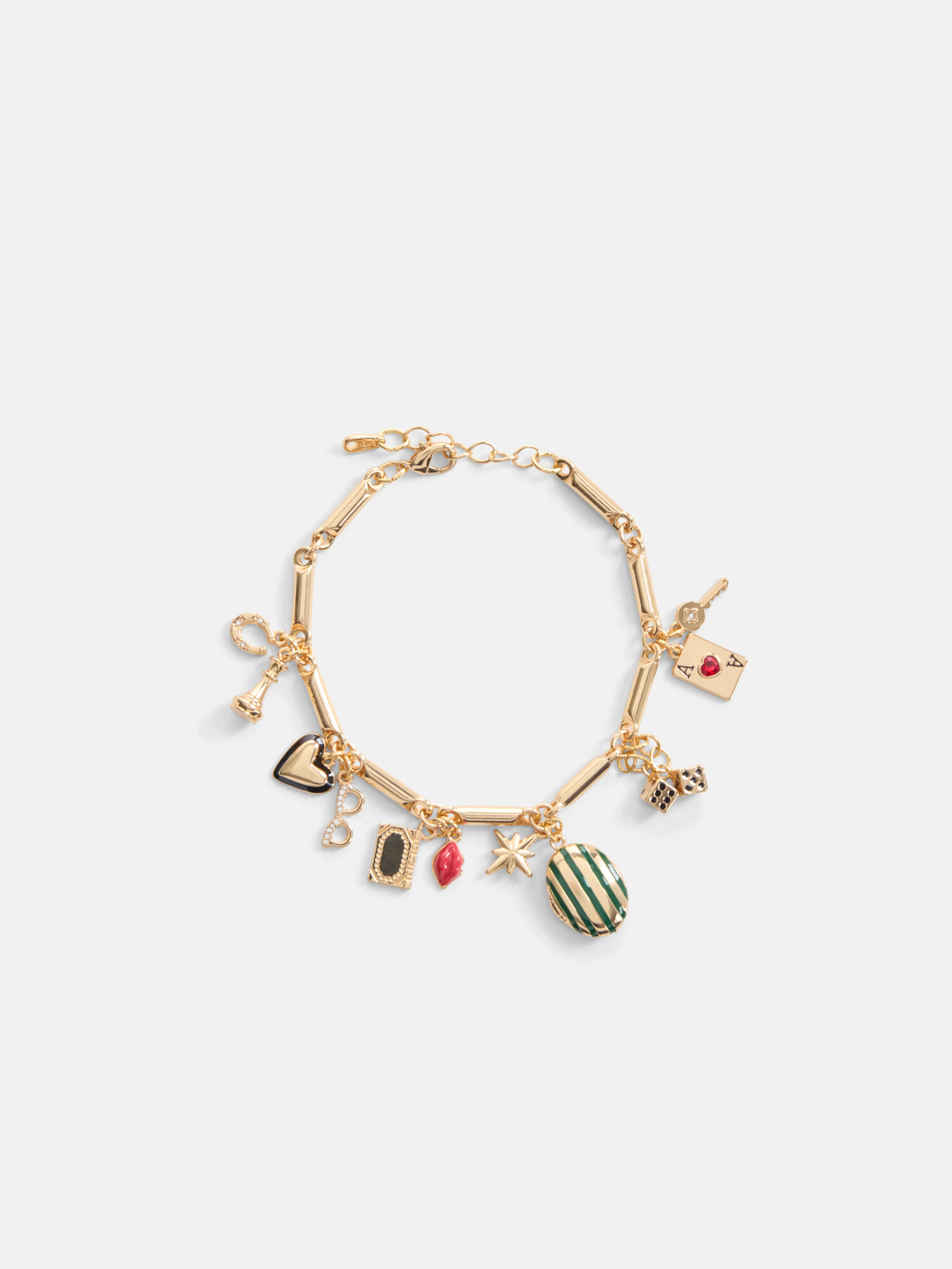 Free Assembly Women's Goldtone Locket Charm Bracelet | Walmart (US)