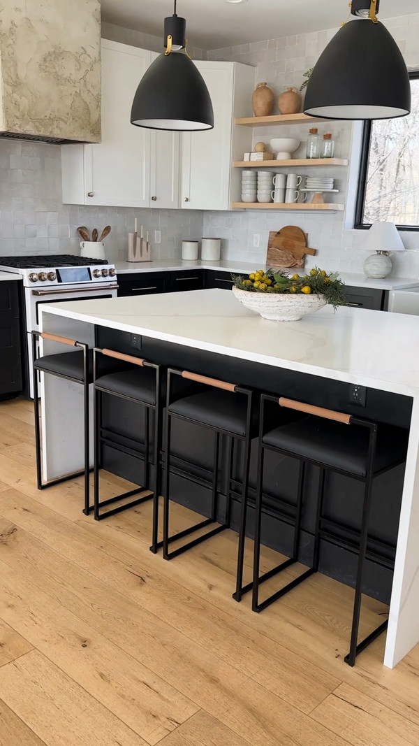 Our kitchen is the heart of our home, and I love how these barstools tie everything…