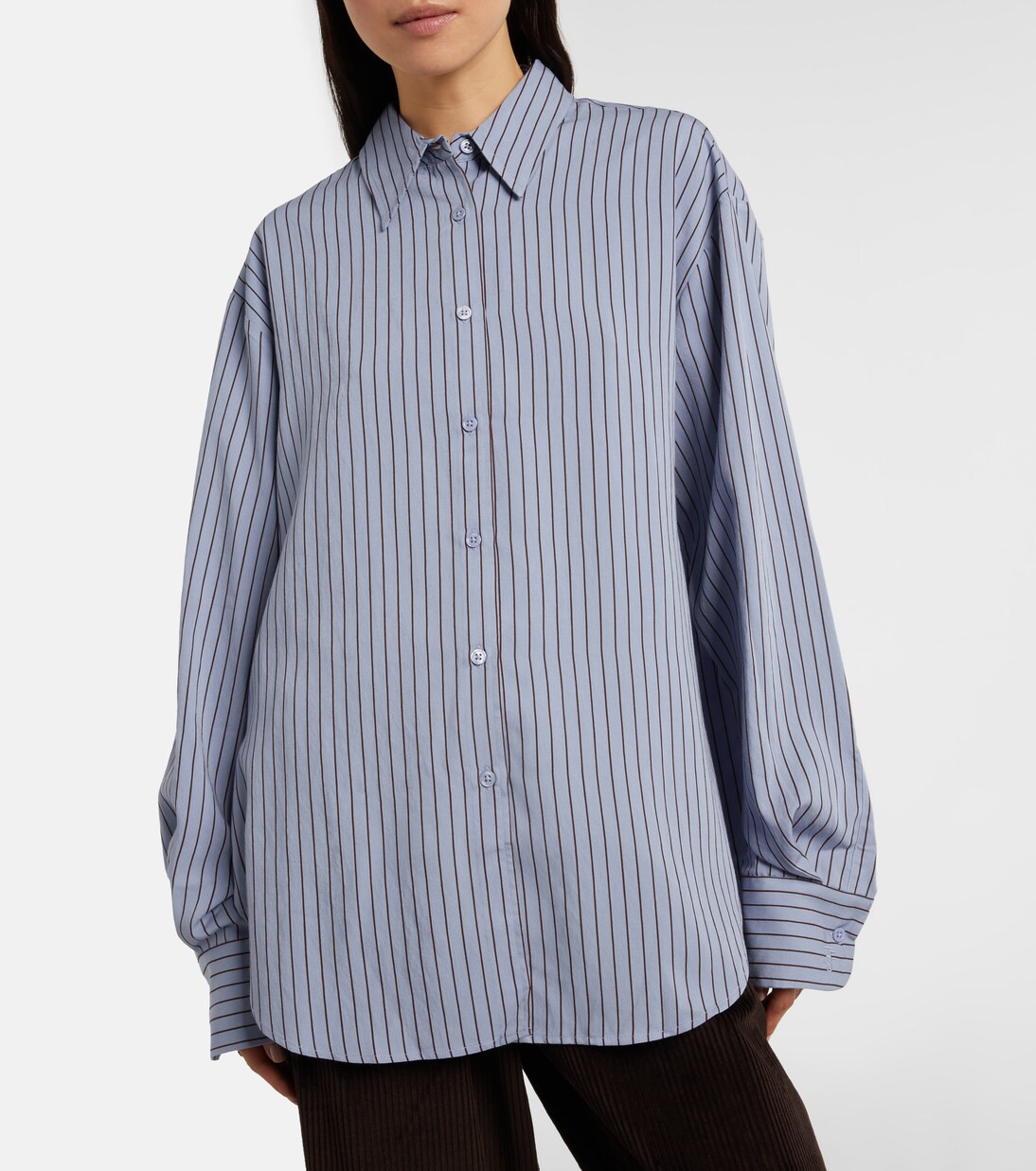 Peri striped satin shirt | Mytheresa (UK)