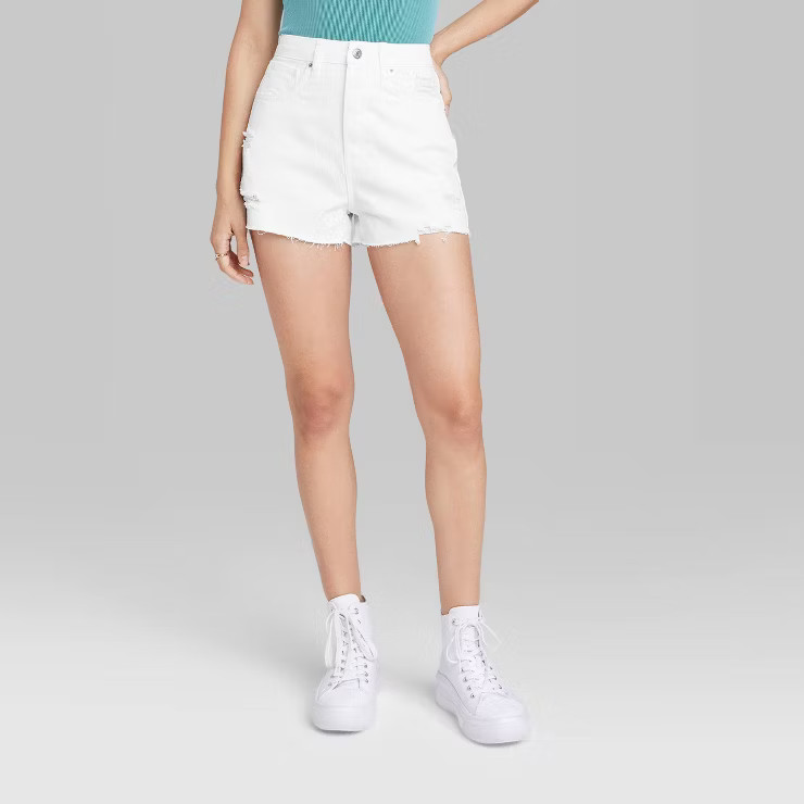 Women's High-Rise Cutoff Jean Shorts - Wild Fable™ | Target
