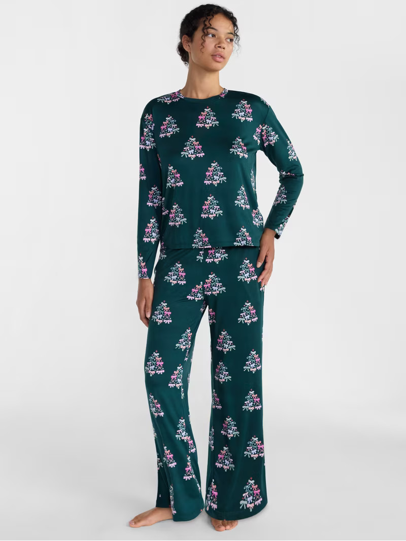 Joyspun Women's Dreamy Soft Collection Sleep Top and Pants, 2-Piece Set, Sizes XS-3X | Walmart (US)