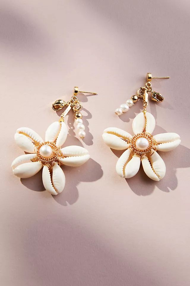 Puka Shell Flower Earrings | Anthropologie (US)
