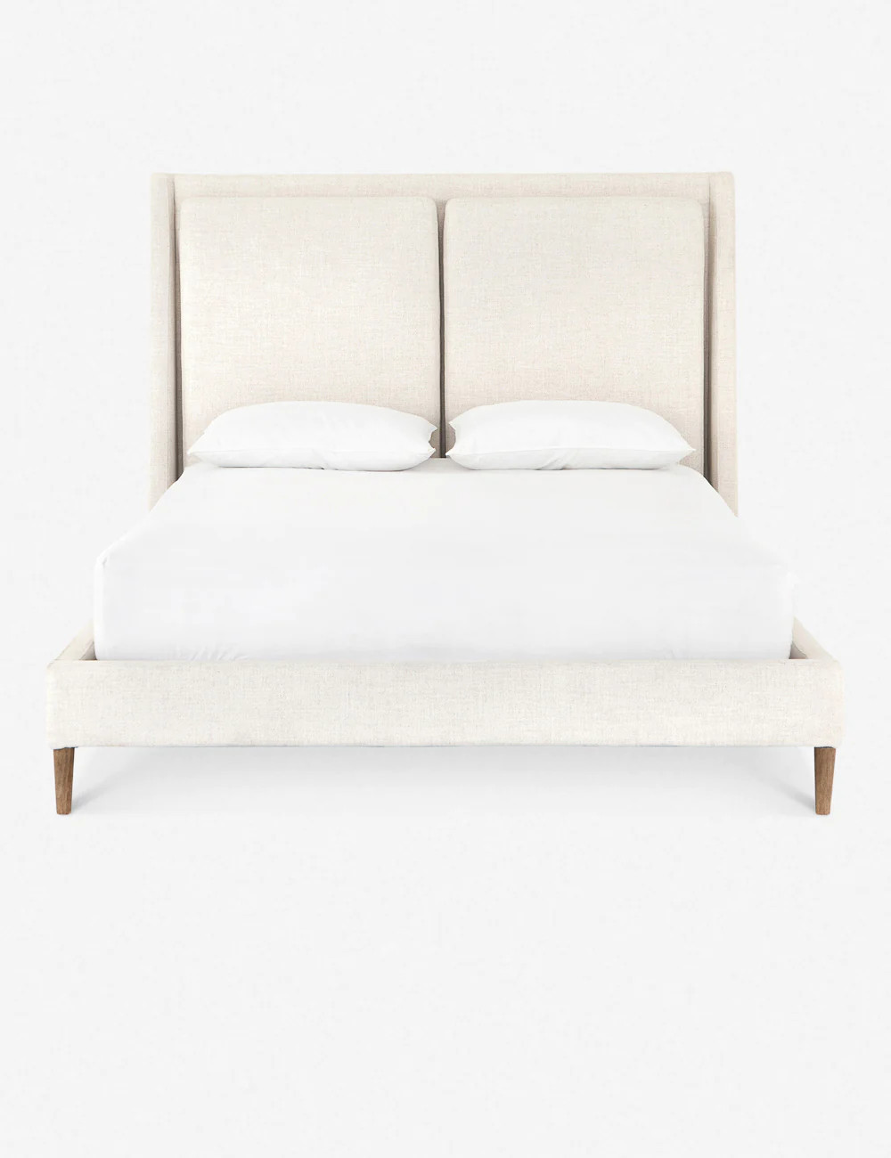 Rexford Platform Upholstered King Bed, Cream | Lulu and Georgia 