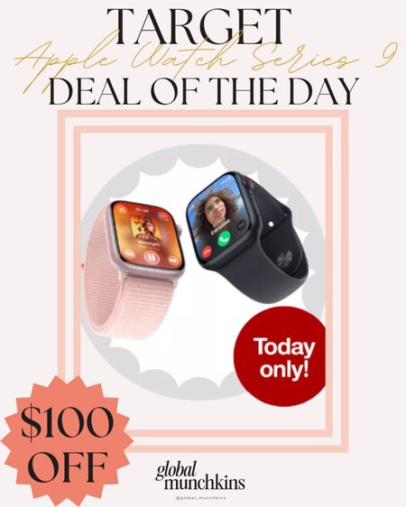 Deal of the day at Target! Save $100 on select apple watch series 9 with Target circle! I love my apple watch and wear it everyday! 

#LTKfitness #LTKsalealert #LTKxTarget