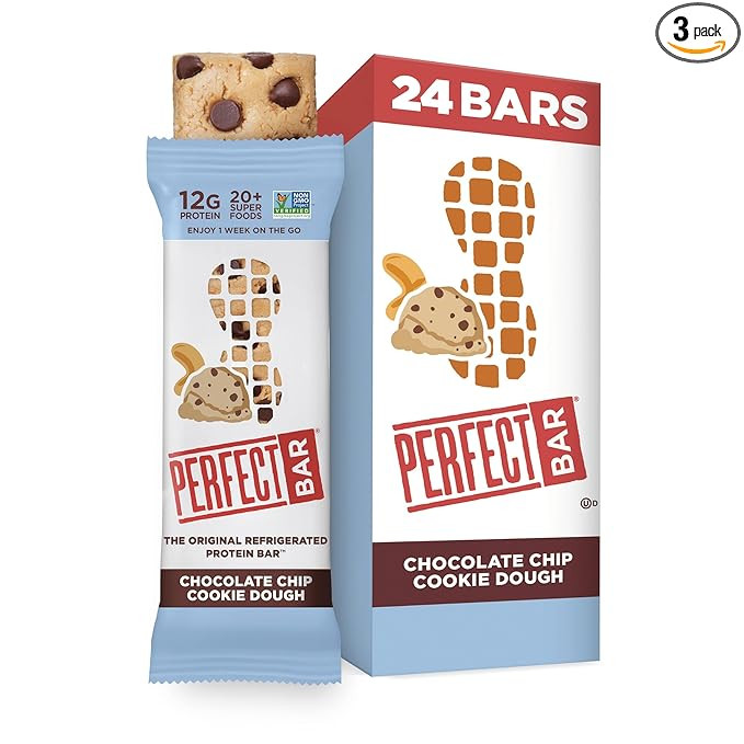 Perfect Bar, Chocolate Chip Cookie Dough Protein Bar, Gluten Free, Soy Free, Non GMO, No Sugar Al... | Amazon (US)