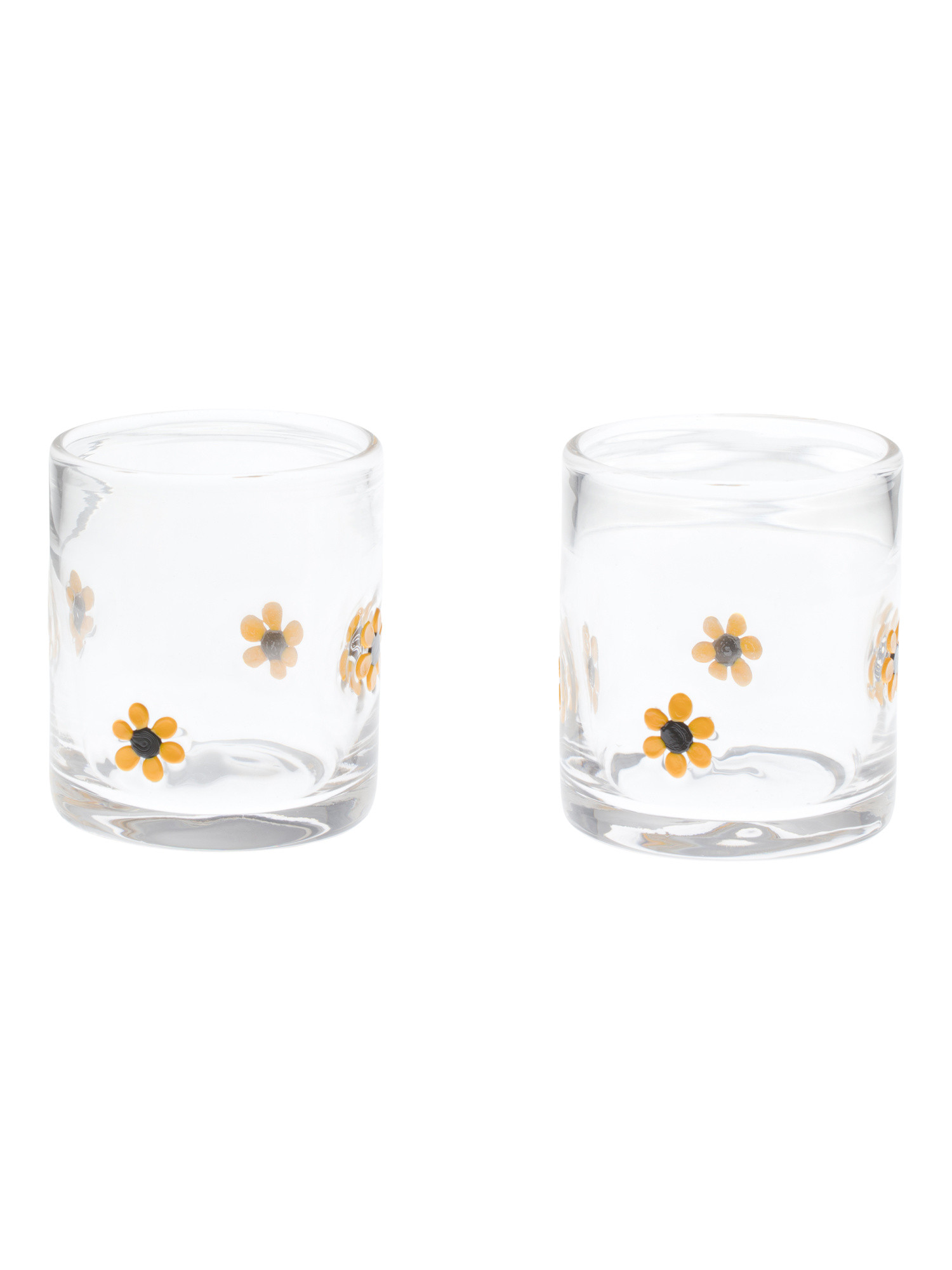 Set Of 2 Lampwork Daisy Double Old-fashioned Glasses | Kitchen & Dining Room | Marshalls | Marshalls