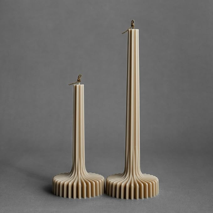 LAWA Set of 2 Vase Candle - Beautiful Handmade Pillar Unscented Soy Wax Elegant Aesthetic Candle ... | Amazon (US)