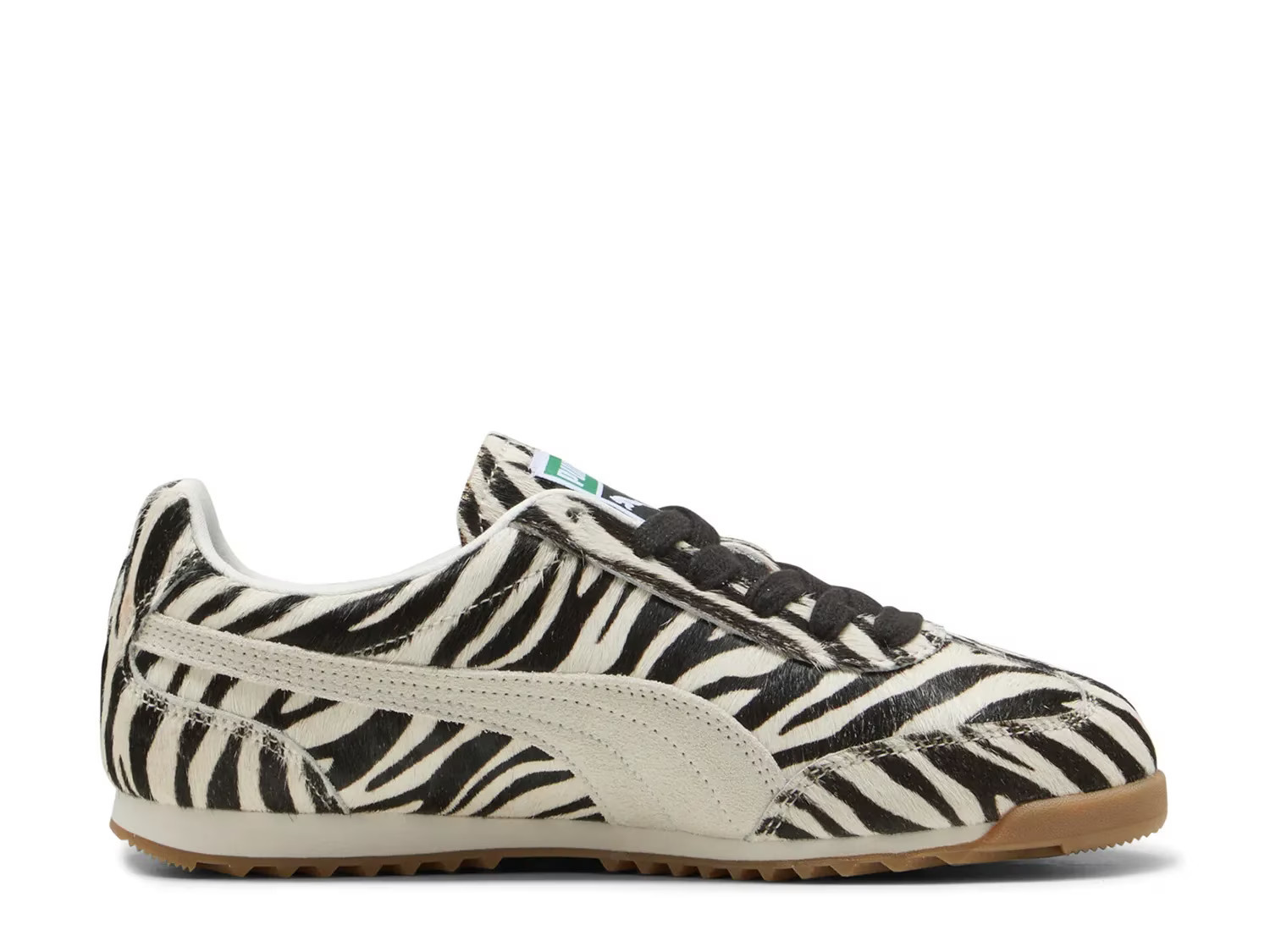 Puma Arizona Sneaker | Women's | Black/White Zebra Print Calf Hair Leather | Size 6.5 | Sneakers | DSW