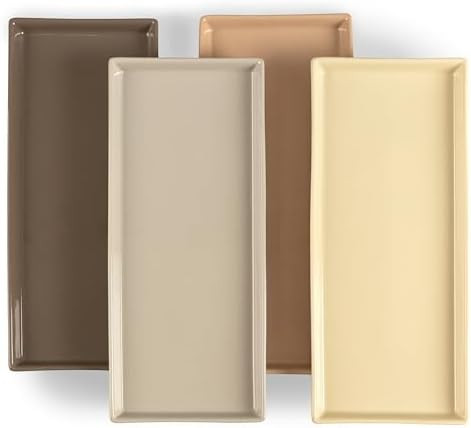 Home Beets Neutral Colored Ceramic Serving Platters (14 x 6 Inch Rectangle Plates) Serving Dishes... | Amazon (US)