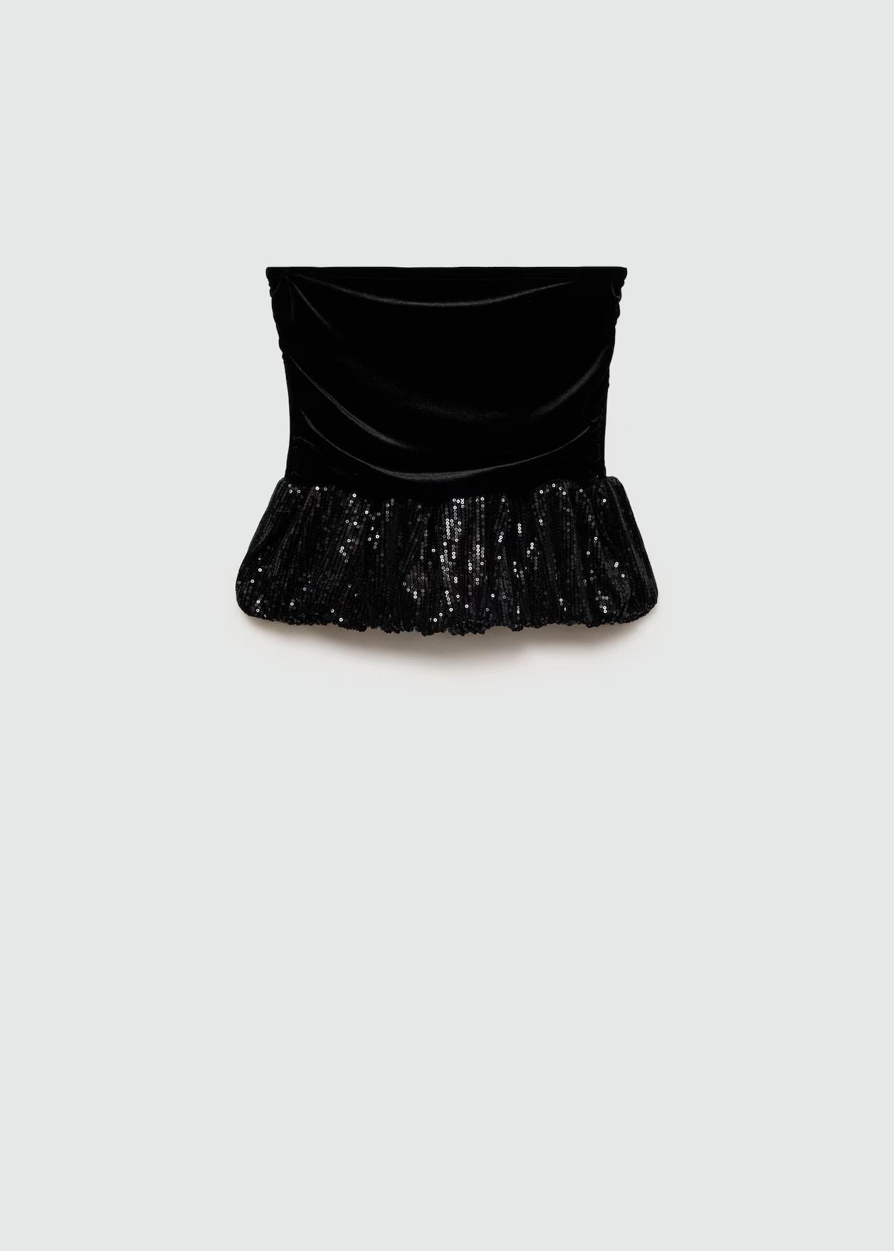 Velvet top with sequin detail - Women | MANGO United Kingdom | MANGO (UK)