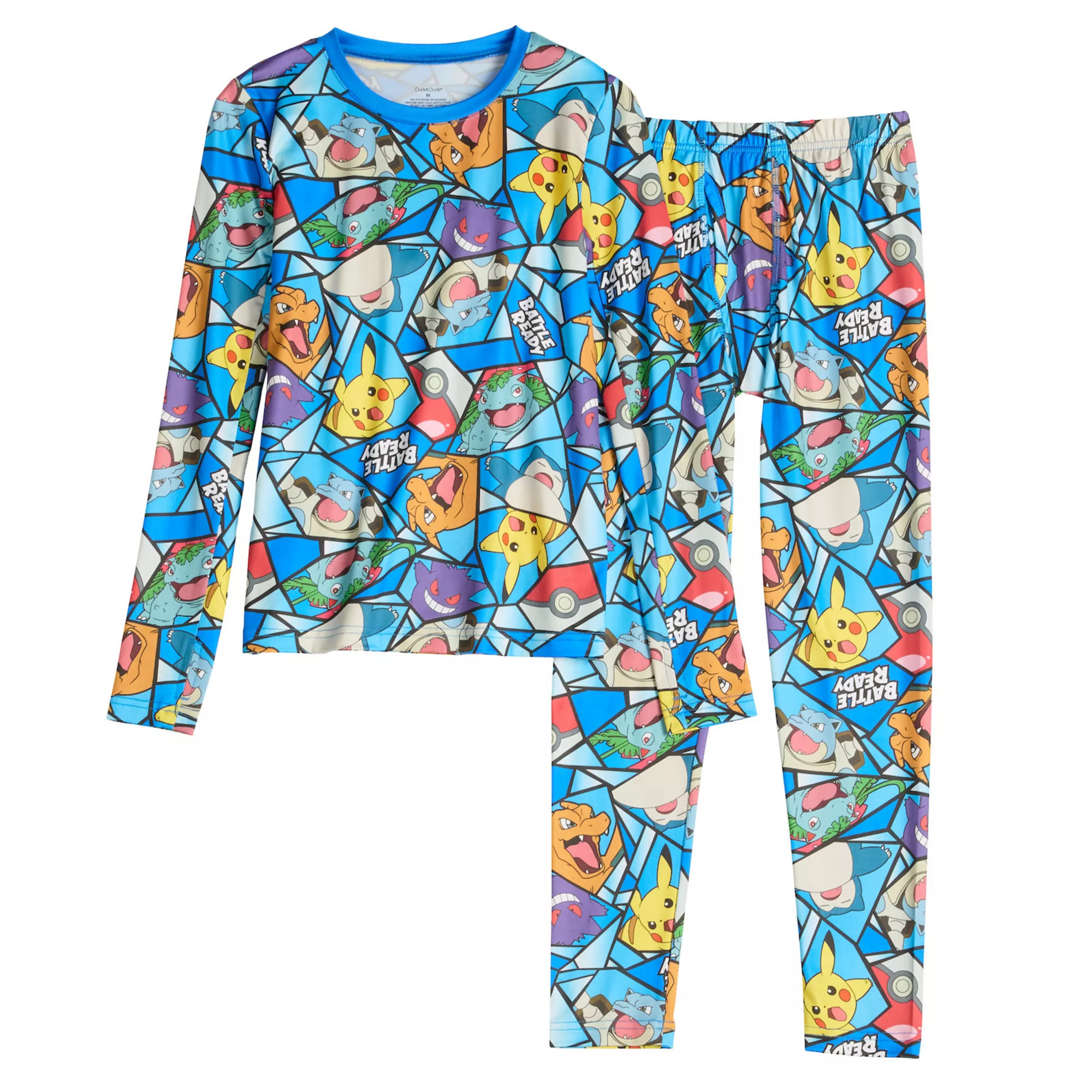 Boys 4-12 Cuddl Duds® Pokemon 2-Piece Stretch Poly Base Layer Set | Kohl's