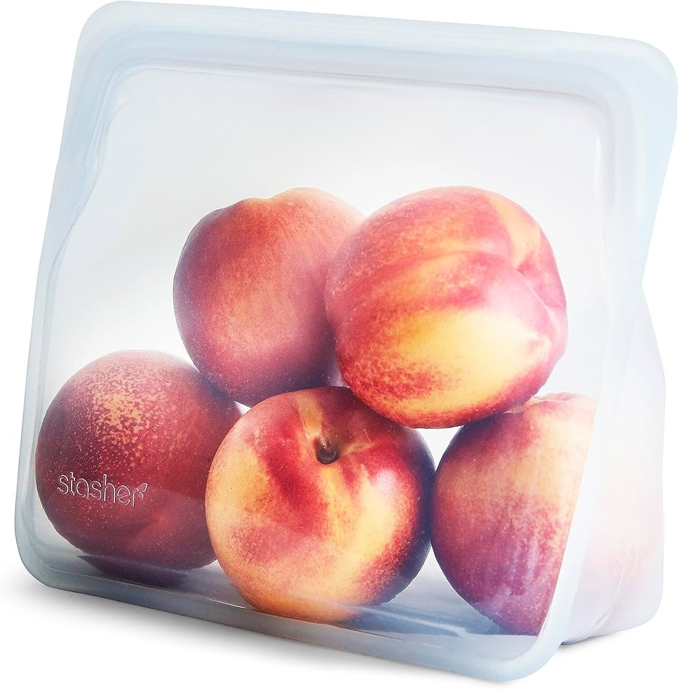 Stasher Reusable Silicone Storage Bag, Food Storage Container, Microwave and Dishwasher Safe, Lea... | Amazon (US)