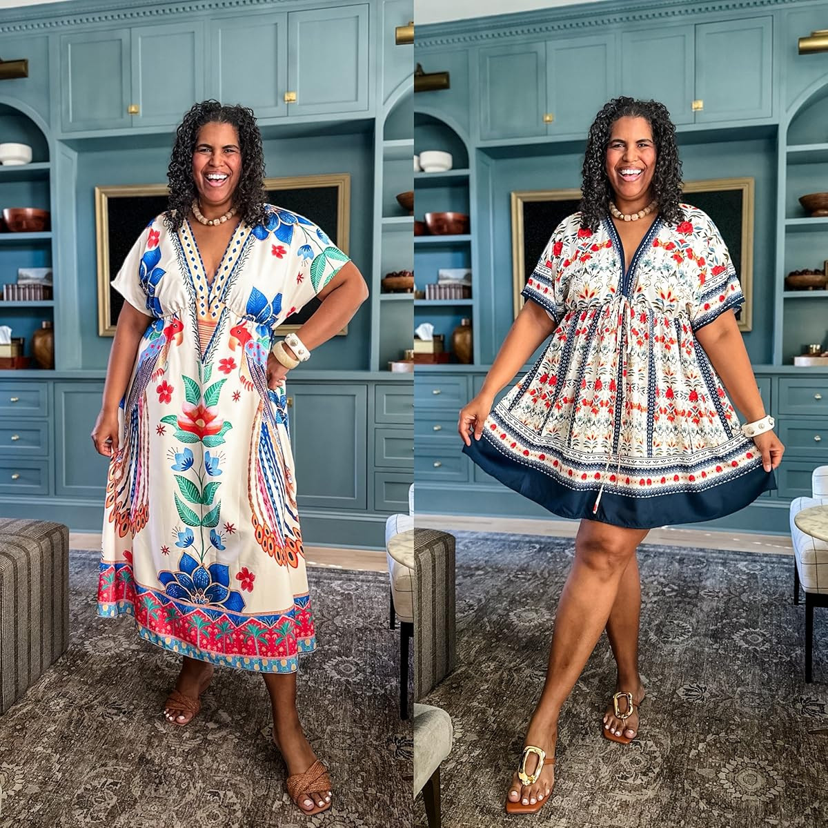 Two fabulous summer vacation dresses! Wearing size xxl in both. #amazonfashion #summerstyle 

 #LTKSeasonal #LTKOver40 #LTKPlusSize