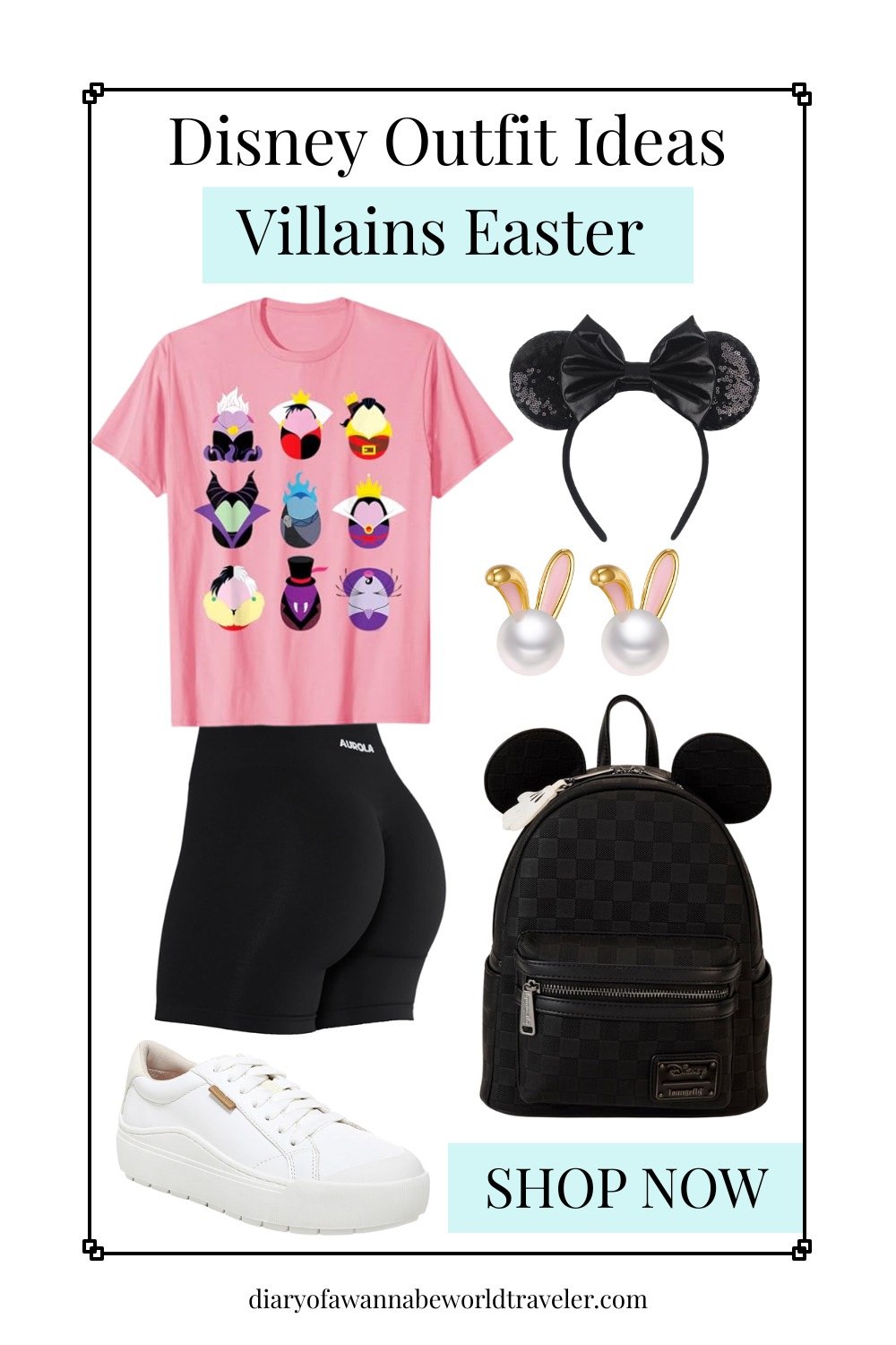 This villain Easter Disney outfit is bold, edgy, and perfect for a fun twist on spring style! 🐰🖤 Featuring black shorts, villain-inspired ears and bag, and a pink villain Easter egg graphic tee, this look is playful while still standing out at the parks. Great for Disney trips, Easter outfits, or villain Disneybound fans. Shop the full villain Easter Disney look below!

Villain Easter Disney outfit, Disney villain outfit, Easter Disney outfit, edgy Disney outfit, pink Disney outfit, cute Disney outfit, comfy Disney outfit, Disneybound villain look, Disney vacation outfits 

 #LTKgrwm #LTKootd #LTKSeasonal