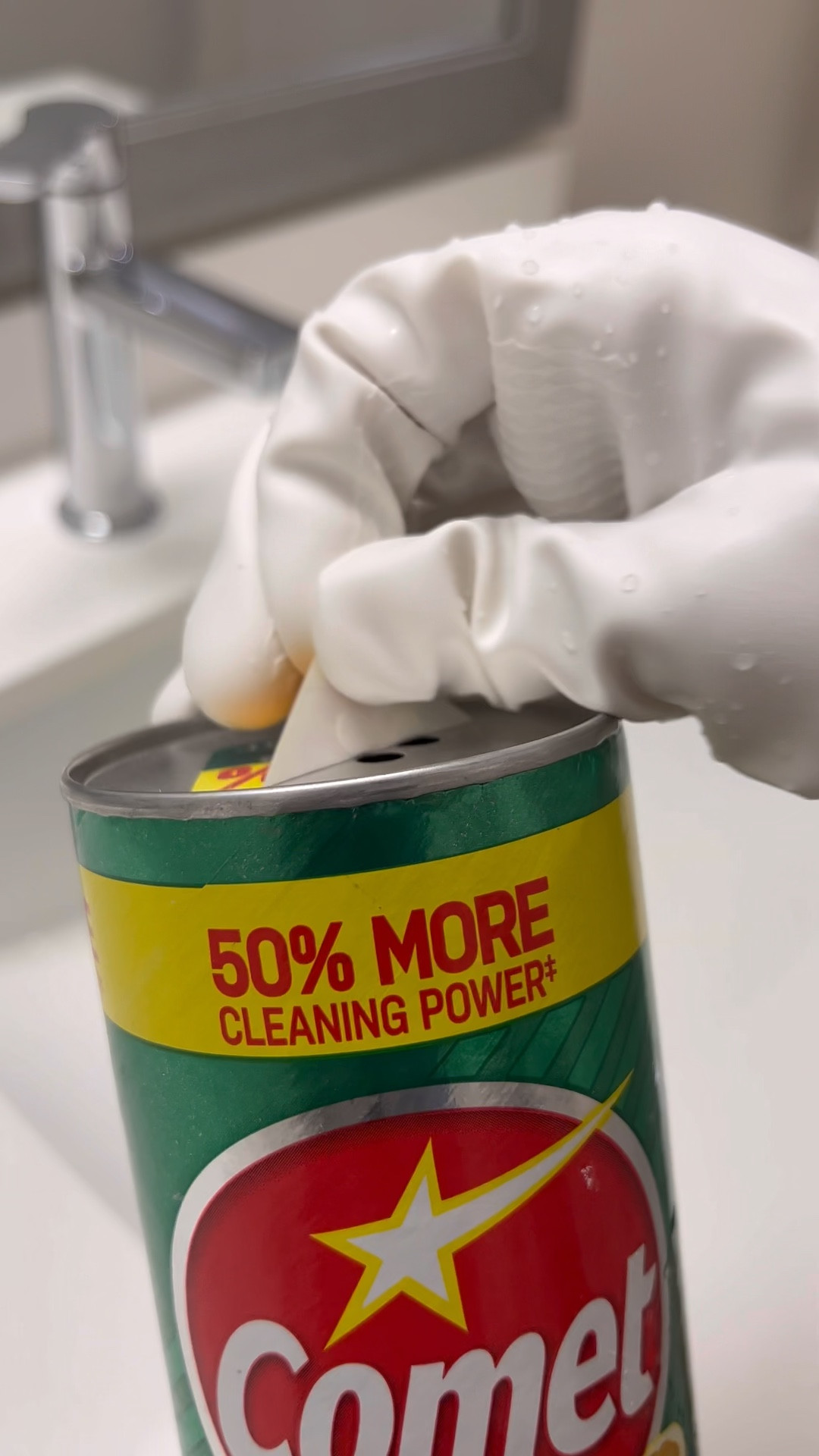 sink clean with new products! 
bathroom | cleaning | scrubdaddy 


#LTKhome #LTKVideo