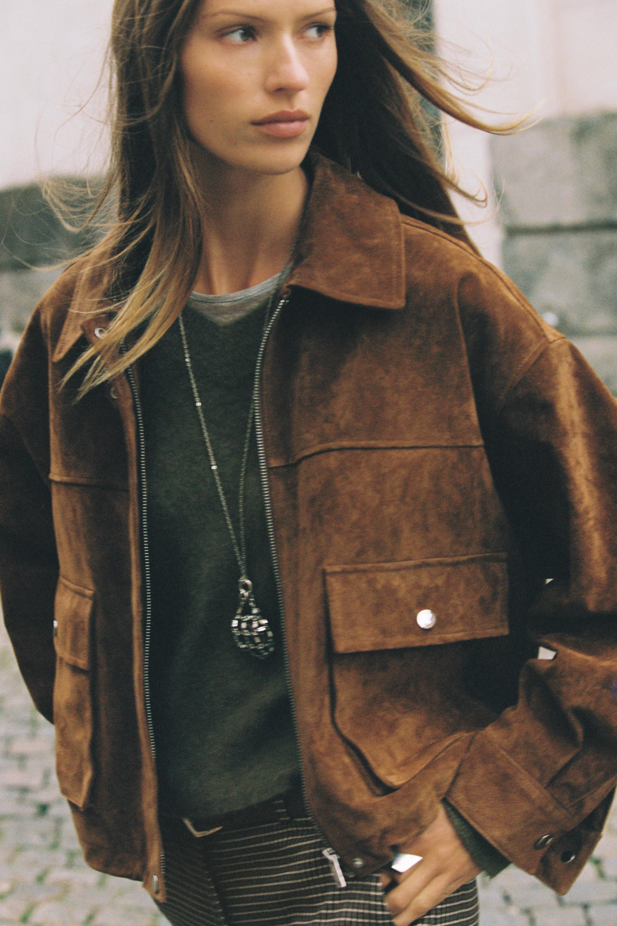 100% LEATHER BOMBER JACKET | Zara US