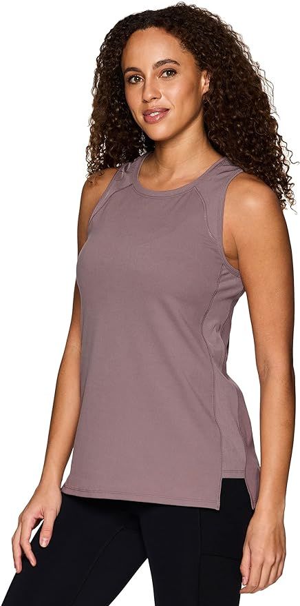 RBX Women's Gym Tank Top Tunic Length Yoga Tank, Relaxed Fit Super Soft Ribbed Side Sleeveless Wo... | Amazon (US)