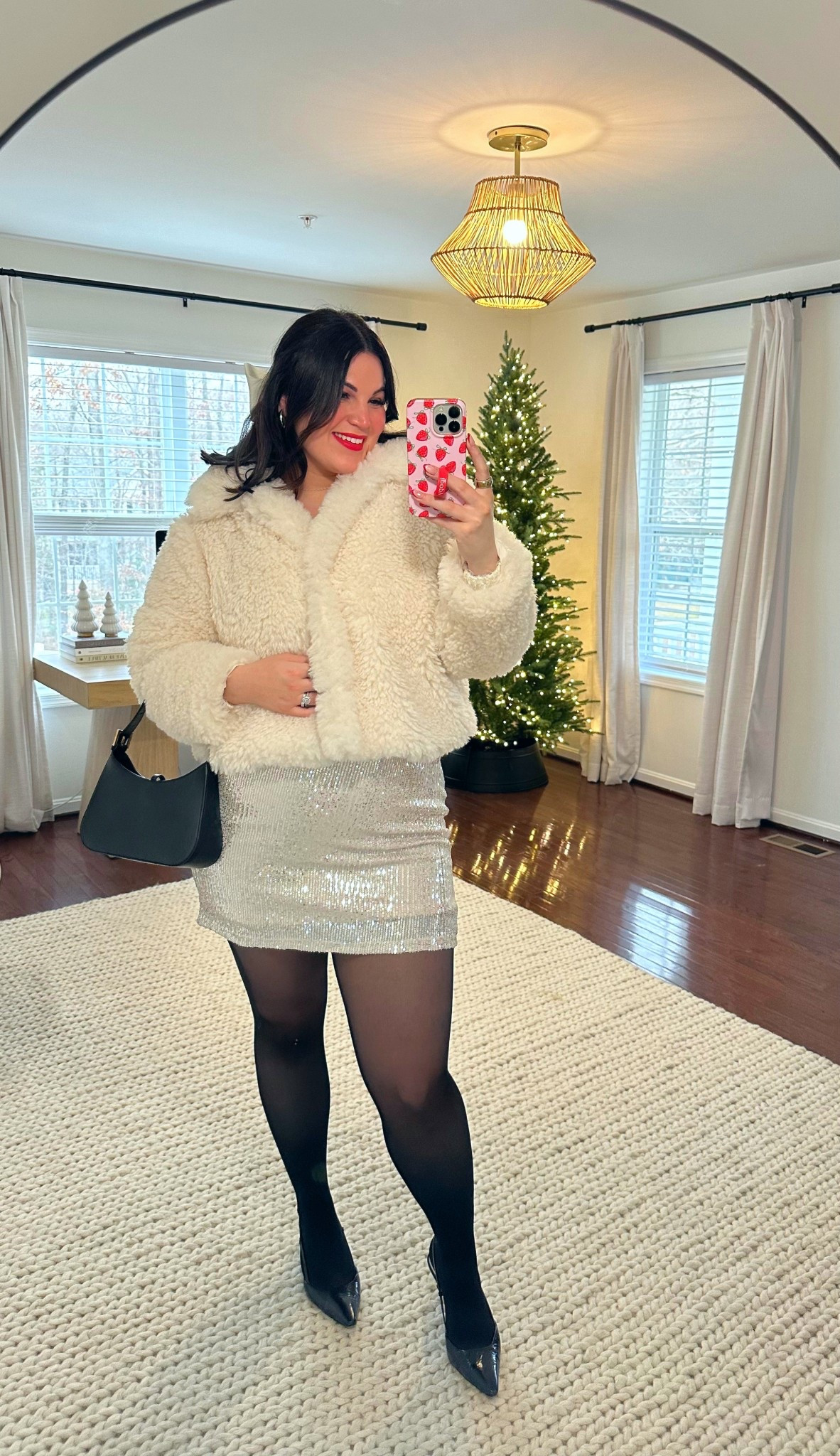 Midsize holiday outfit idea from @maurices Can’t stop won’t stop with the sequins this holiday season! And even though this sequin skirt is a mini length it actually still works so well for me at 5’10”! 

Robe - xl 
Tights - xl
Skirt - large 
Sweater - large (wish I went with an xl) 
Coat - xl 
Heels - 9 



#LTKHoliday #LTKMidsize #LTKTall