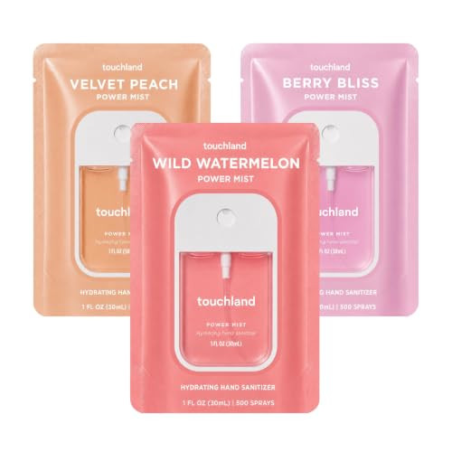 Touchland Juicy Trio Hydrating Hand Sanitizer Spray Set Travel Size | Amazon (US)
