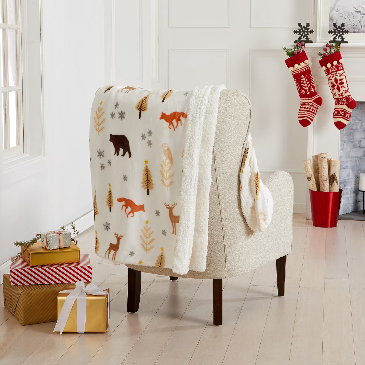 Great Bay Home Velvet Plush Warmest Holiday Prints | Target