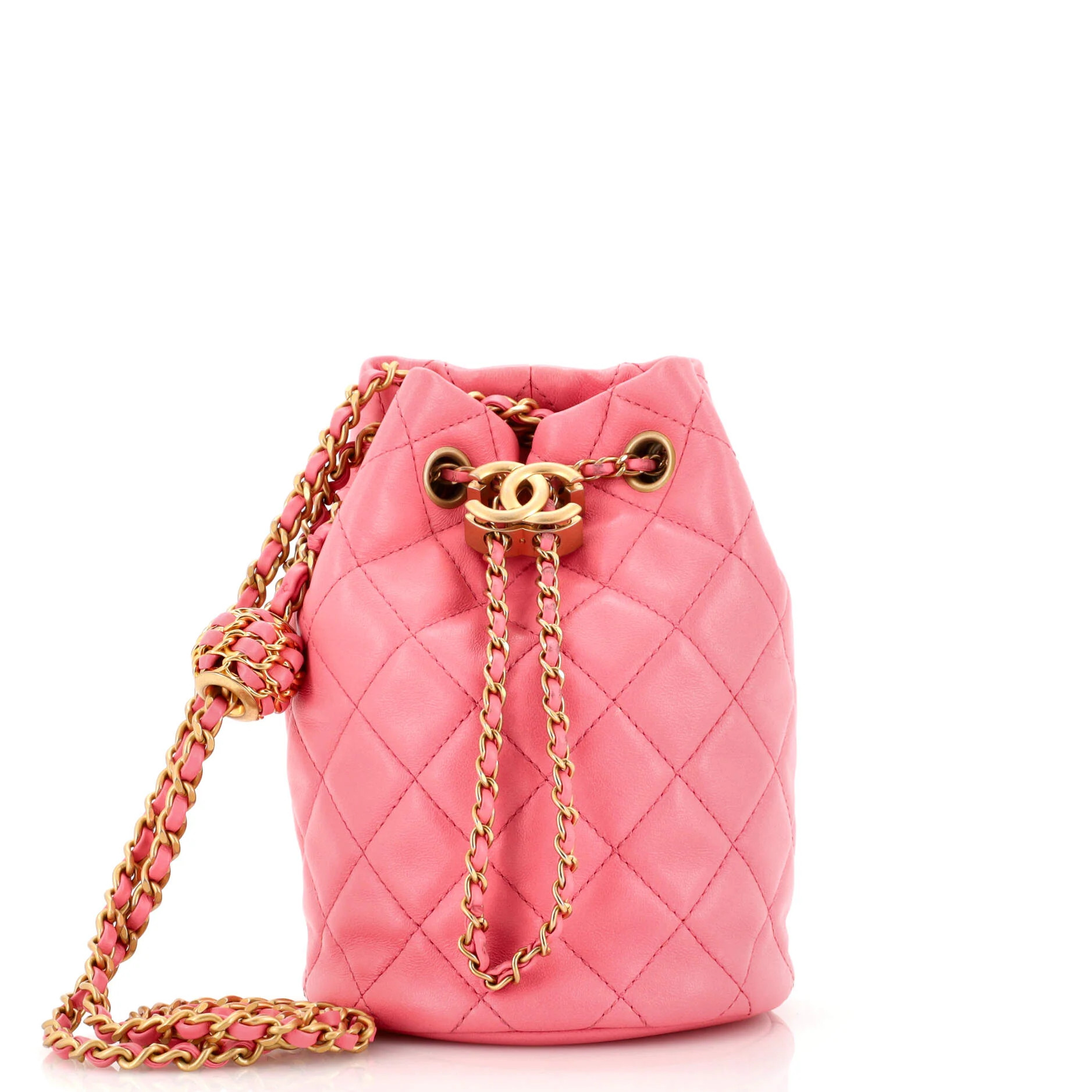 CHANEL Pearl Crush Bucket Bag Quilted Lambskin | Rebag