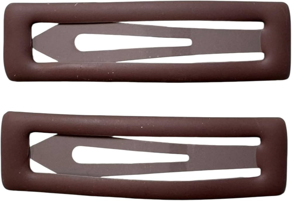 2 Pcs 2.5 Inch Matte Metal Snap Hair Clips Grips Hair Barrettes Rectangle BB Clips Pins for Kids,... | Amazon (US)